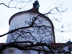 A girl on the street is offered cash for tits