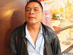 Busty whore Mason Moore teases young stud in bath