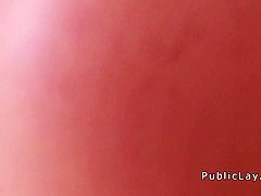 Small tittied amateur from public banged pov