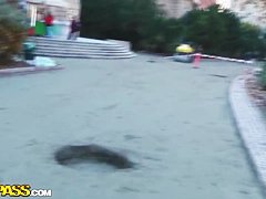 Blonde Dona wants public sex at the park to tame her wild urges