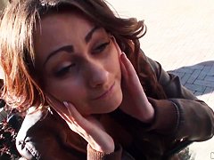 A beautiful girl is stood up by a real loser