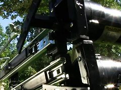 Samantha Bentley enjoying a double penetration from a mechanical monster