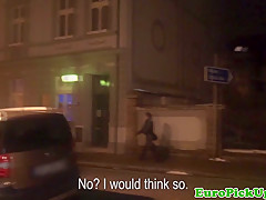 Real czech busty babe gets creampie after sucking