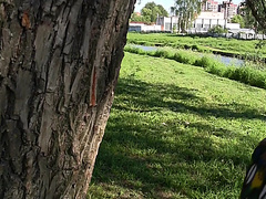 Anjelica in outdoor amateur sex scene with a gal sucking dick