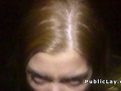 Blonde takes money for fifteen mins sex in public