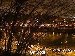 Blonde takes money for fifteen mins sex in public