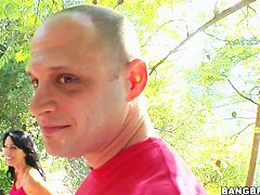 Hot group fuck in the forest with beautiful bitches