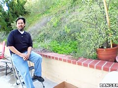 Allie Haze and her gals invite pool repair foremen