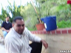 Allie Haze and her gals invite pool repair foremen