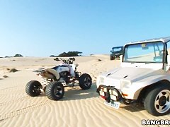 Amanda and Malli Abdallah get naughty on the beach