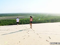 Amanda and Malli Abdallah get naughty on the beach