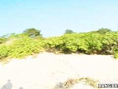 Amanda and Malli Abdallah get naughty on the beach