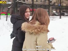 Hot redhead babe Payton getting public asshole penetration outdoors