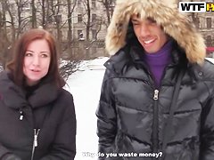 Hot redhead babe Payton getting public asshole penetration outdoors