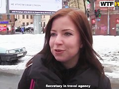 Hot redhead babe Payton getting public asshole penetration outdoors