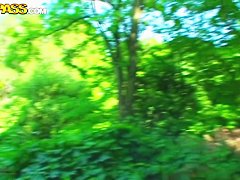 18 year old girl is giving a head outdoor