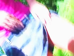 18 year old girl is giving a head outdoor