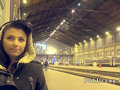 Hungarian amateur from public banged