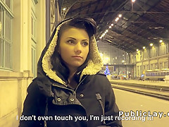 Hungarian amateur from public banged