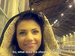 Hungarian amateur from public banged