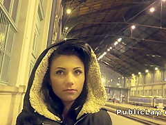 Hungarian amateur from public banged