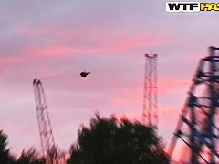 Sucking penis in public place is intriguing