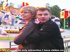 Sucking penis in public place is intriguing