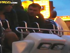 Sucking penis in public place is intriguing