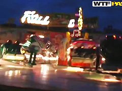 Sucking penis in public place is intriguing