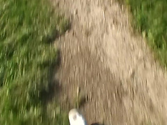 Nessa Devil in amateur wife giving a blowjob in the outdoors