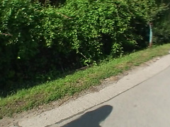 Nessa Devil in amateur wife giving a blowjob in the outdoors