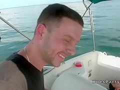 Threesome mff party on the boat