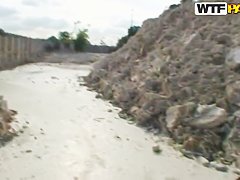 Booty Monique prefers to be drilled on public