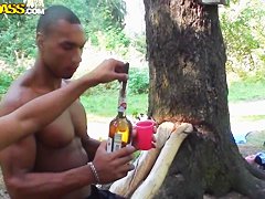 Crazy outdoor sex party during a picnic casting Olympia and Roxi