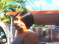 Modest and innocent-looking Cuban chick with cheeky and hardcore backside
