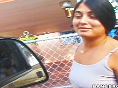 Modest and innocent-looking Cuban chick with cheeky and hardcore backside