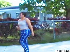 Modest and innocent-looking Cuban chick with cheeky and hardcore backside