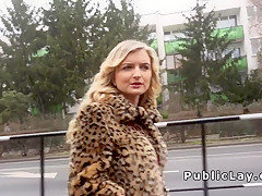 Picked up in public blonde fucks pov