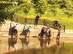 Giving wild blowjob in the car delights sexy Yulia