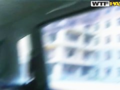 Giving wild blowjob in the car delights sexy Yulia