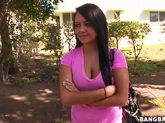 This cute little girl loves to swallow enormous cocks