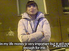 Hot Czech amateur brunette bangs in public