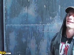 Slim brunette Veronica gets pounded doggy style outdoor