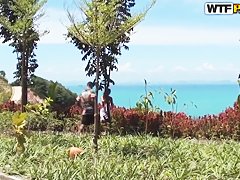 Russian student Bella entertaining in Thailand