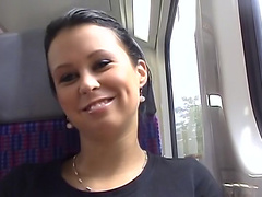 Krystinka in amateur sex video shows a gal giving a hot blowjob