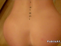 Public Czech amateur banged from behind