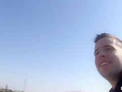 Chicas Loca - Wild public sex on the highway bridge with naughty tattooed French babe