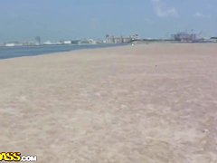 Skinny babe Dasi West gets shagged on the beach