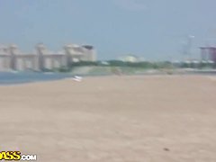 Skinny babe Dasi West gets shagged on the beach