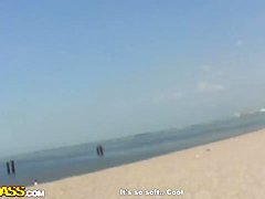 Skinny babe Dasi West gets shagged on the beach